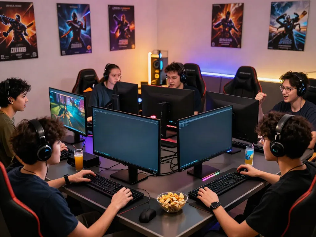 Exciting group gaming session featuring DA88 entertainment activities in a lively atmosphere.