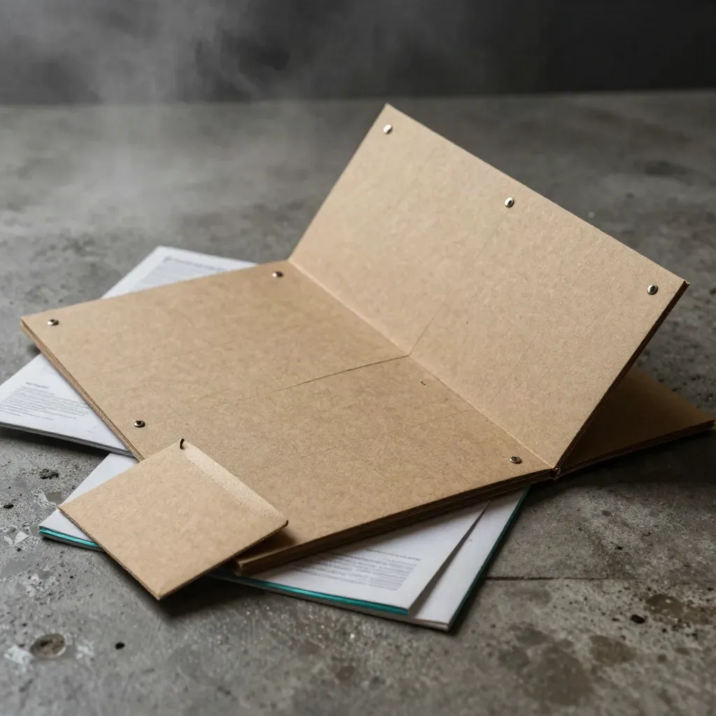 Misty concrete launch risk map bundle with teal accent, folded board, cards and sleeve.