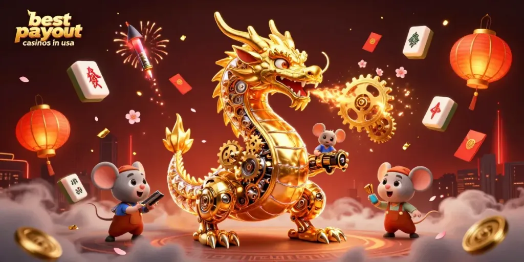 Join the best payout casinos in usa for thrilling gameplay and quick winnings in a vibrant 3D casino scene.