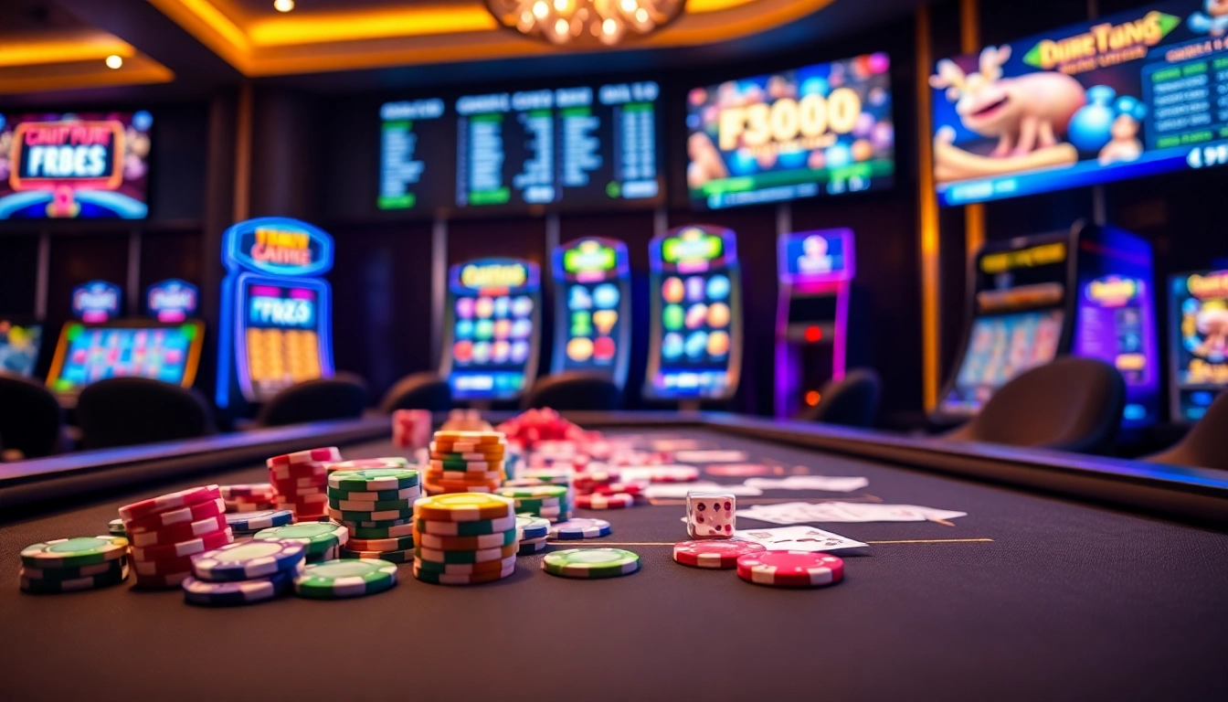 Engage in thrilling online gambling on f8bet.com with vibrant casino tables and interactive gaming.