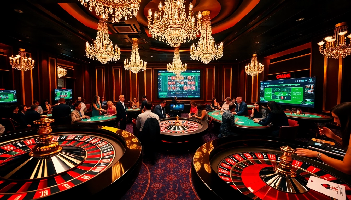 Engaging scene at a casino with players betting, highlighting https://gg88.black/ excitement and action.