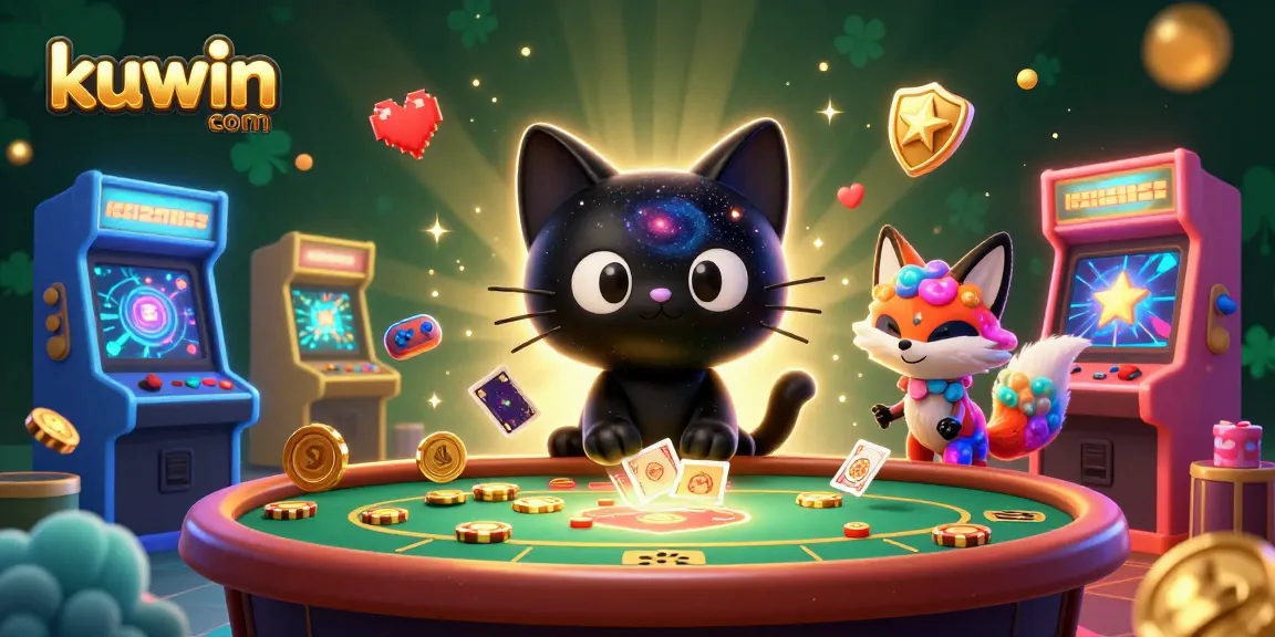 Engage in thrilling gameplay at kuwin com with a cosmic casino themed illustration showcasing vibrant characters.