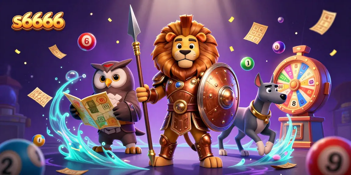 Experience thrilling action with s6666 as the Spartan lion battles with luck and strategy in a vibrant casino scene.
