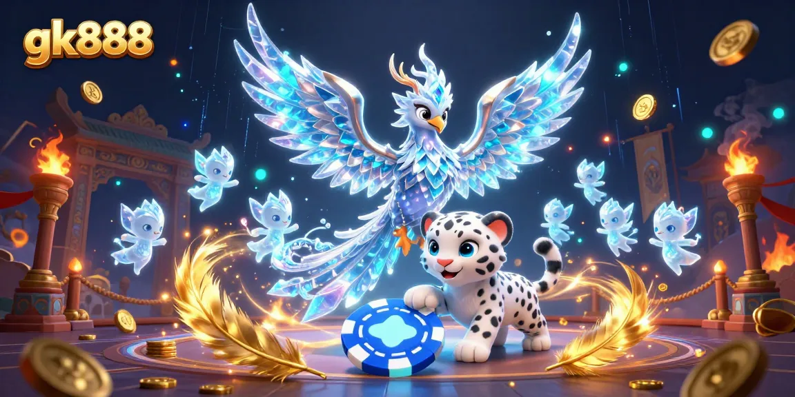 Engage with gk888 through a vibrant 3D depiction of casino elements, showcasing strategic gaming excitement.