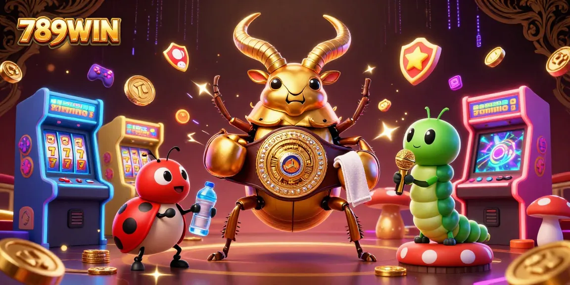 Experience thrilling gameplay at 789WIN with giant gaming characters and vibrant casino elements.