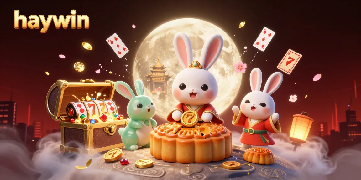 Experience excitement at haywin as the whimsical moon rabbit reveals hidden poker chips within mouthwatering mooncakes.